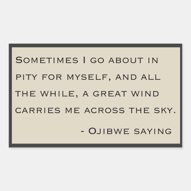 Sticker Rectangulaire Dit Ojibwe (Devant)