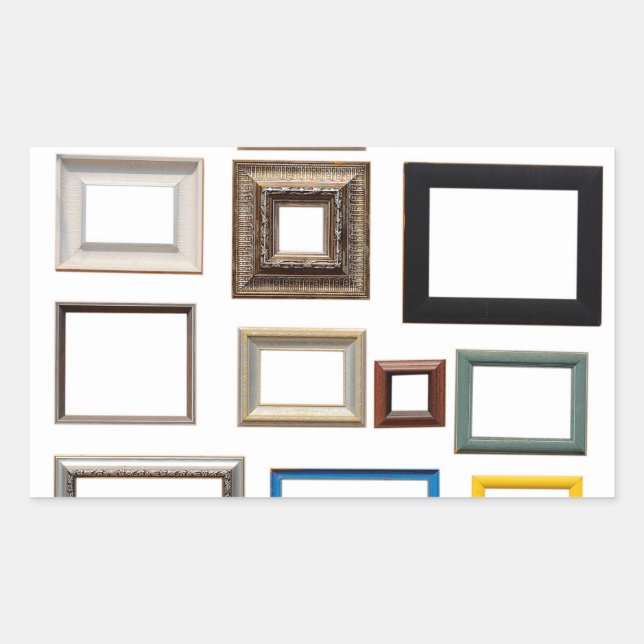 Sticker Rectangulaire Diverses images colorées (Devant)
