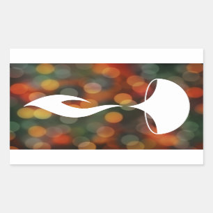 Sticker Rectangulaire diwali diya bokeh lumières