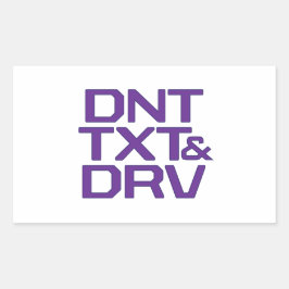 Sticker Rectangulaire DNT TXT et DRV