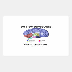 Sticker Rectangulaire Do Not Outsource Your Thinking