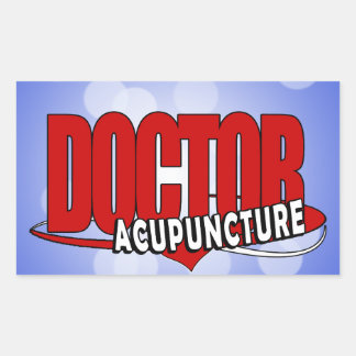 STICKER RECTANGULAIRE DOCTEUR ACUPUNCTURE DE LOGO