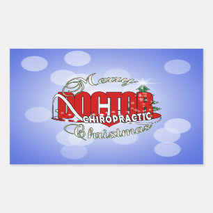 STICKER RECTANGULAIRE DOCTEUR DE CHIROPRACTIE DE NOËL
