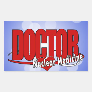 STICKER RECTANGULAIRE DOCTEUR NUCLEAR MEDICINE DE LOGO