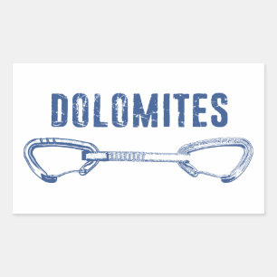 Sticker Rectangulaire Dolomites Escalade Quickdraw