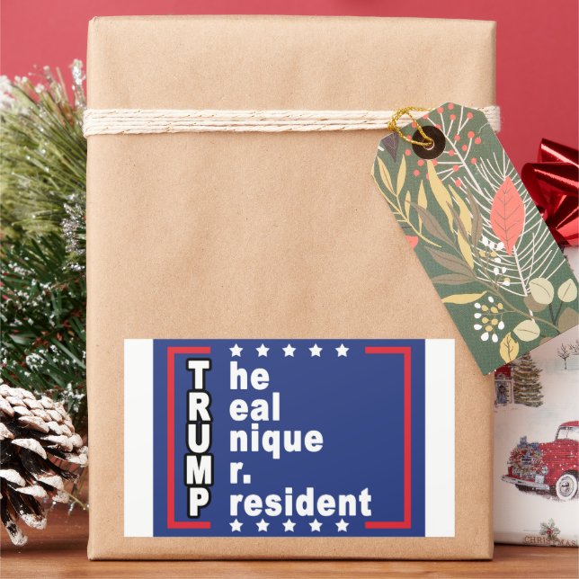 Sticker Rectangulaire Donald Trump (vacances)