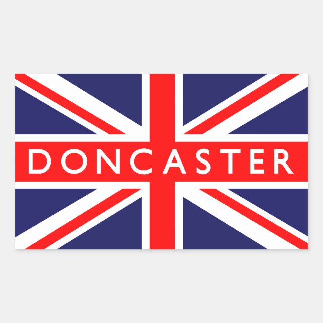 Sticker Rectangulaire Doncaster UK (Devant)