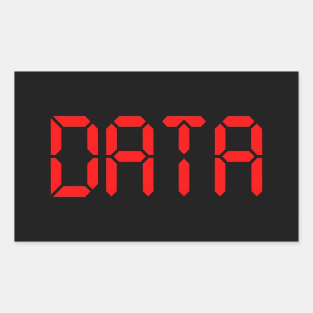 STICKER RECTANGULAIRE DONNÉES NUMÉRIQUES (Devant)