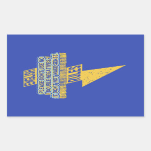Sticker Rectangulaire Double lecture négative de l'anglais