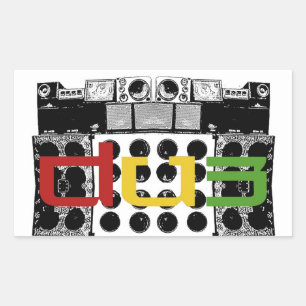 Sticker Rectangulaire double système d'autocollage