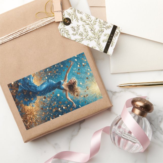 Sticker Rectangulaire Douche de chance (Cadeaux)