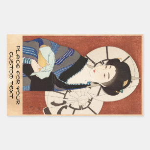 Sticker Rectangulaire Douze Aspects de Femmes, Après le Bain Kotondo
