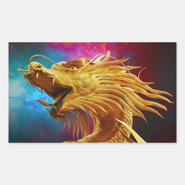 Sticker Rectangulaire Dragon (Devant)