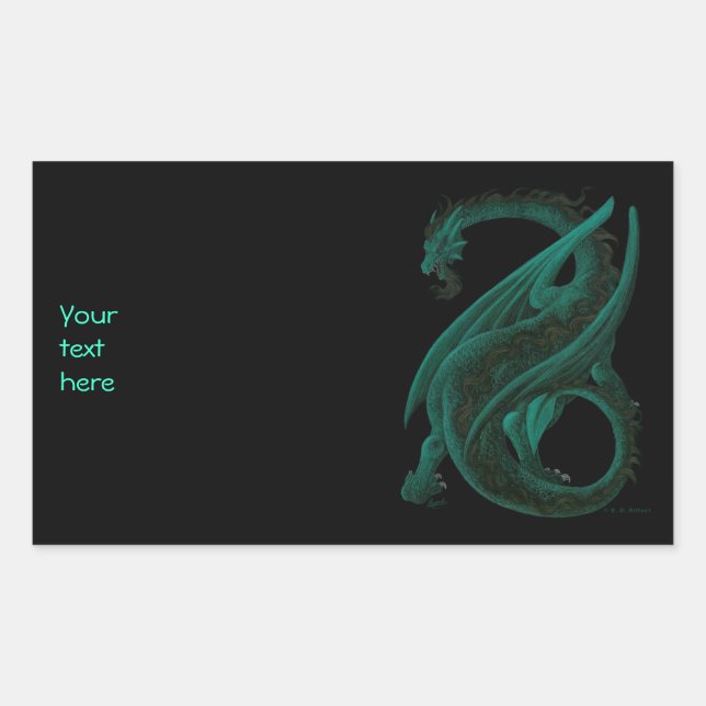 Sticker Rectangulaire Dragon (Devant)