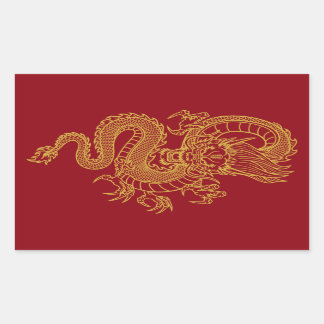 Sticker Rectangulaire Dragon chinois