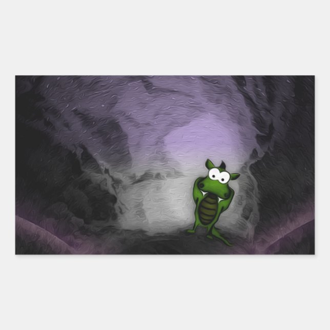Sticker Rectangulaire Dragon doré (Devant)