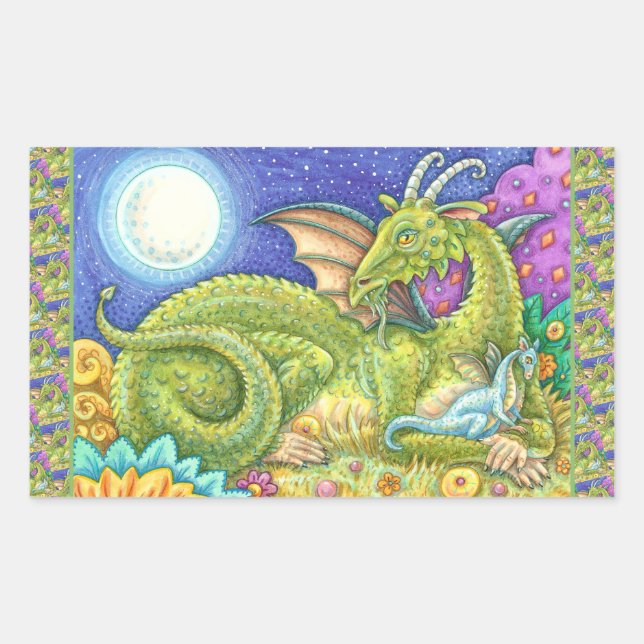 STICKER RECTANGULAIRE DRAGON FAMILLE PROCHAINE GÉNÉRATION, IMAGINAIRE WH (Devant)