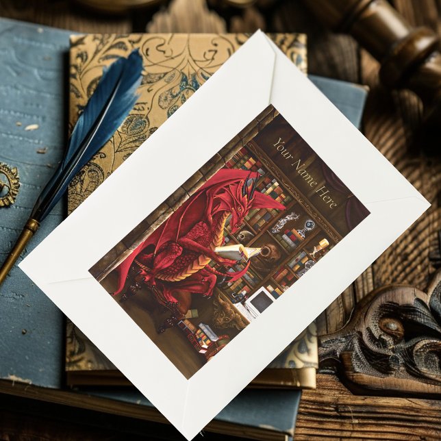 Sticker Rectangulaire Dragon Podcast Library (Créateur téléchargé)