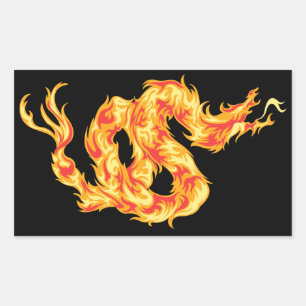 Sticker Rectangulaire Drake Fire