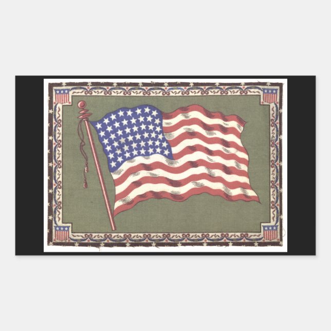 Sticker Rectangulaire Drapeau 48 étoiles (Devant)