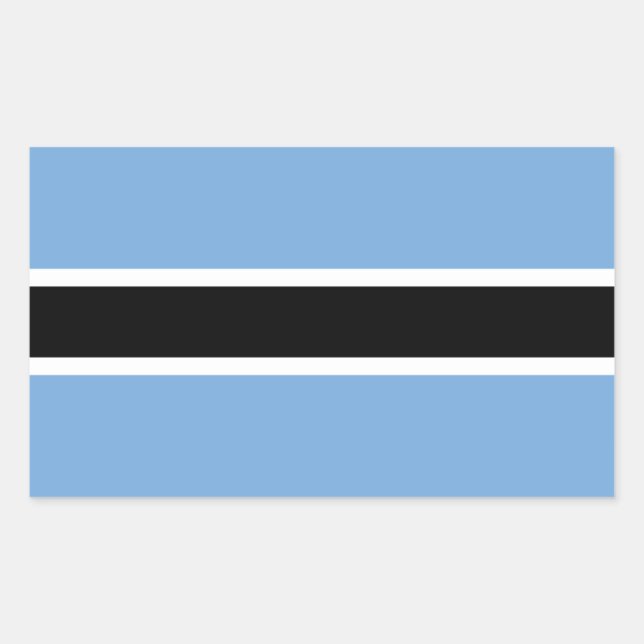 Sticker Rectangulaire Drapeau adhésif du Botswana (Devant)