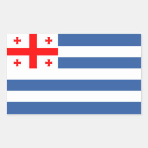 Sticker Rectangulaire Drapeau Adjara Patriotique