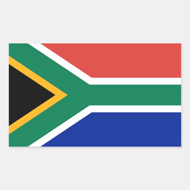 Sticker Rectangulaire Drapeau Afrique du Sud (Devant)