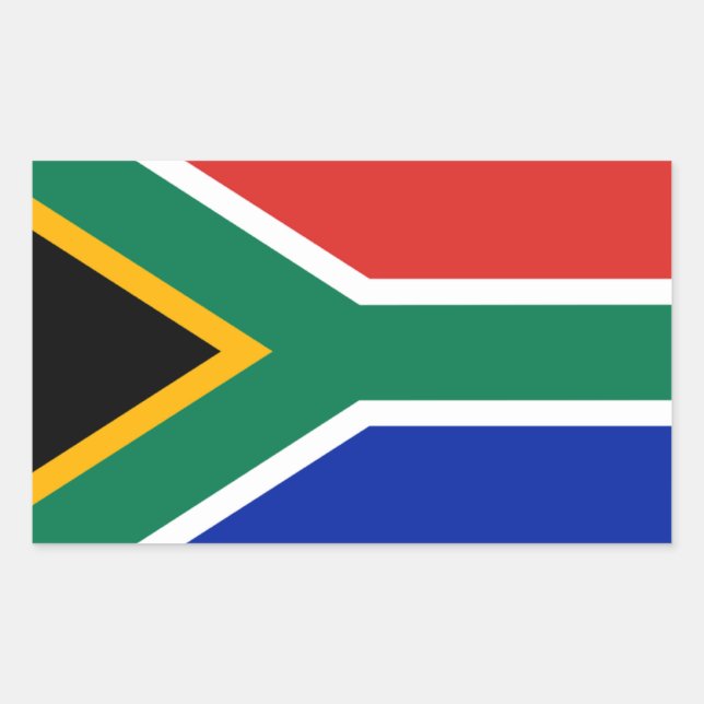 Sticker Rectangulaire Drapeau Afrique du Sud (Devant)