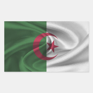 Sticker Rectangulaire Drapeau Algérie