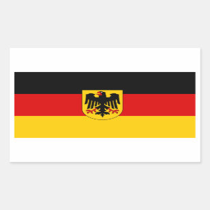 Sticker Rectangulaire Drapeau Allemagne/Allemagne