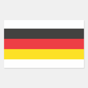 STICKER RECTANGULAIRE DRAPEAU ALLEMAND