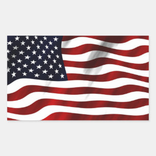 Sticker Rectangulaire Drapeau Américain