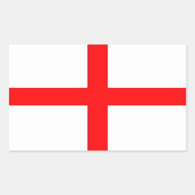 Sticker Rectangulaire Drapeau anglais de Saint George (Devant)