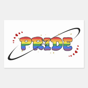 Sticker Rectangulaire Drapeau arc-en-ciel de la fierté LGBTQ