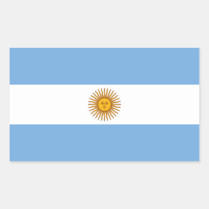 Sticker Rectangulaire Drapeau Argentine/Argentine