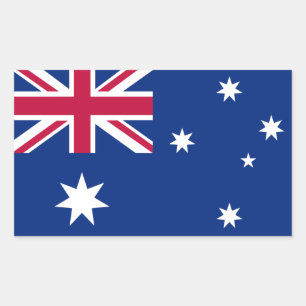 Sticker Rectangulaire Drapeau australien