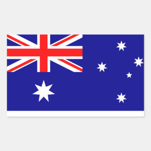 Sticker Rectangulaire Drapeau australien