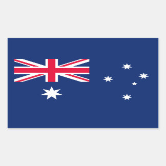Sticker Rectangulaire Drapeau australien, Drapeau australien