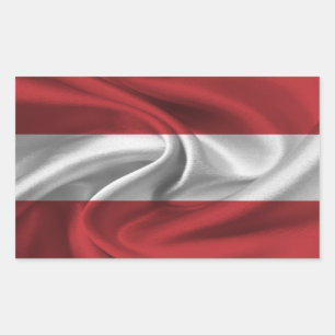 Sticker Rectangulaire Drapeau Autriche