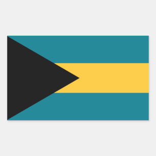 Sticker Rectangulaire Drapeau bahaméen, Drapeau des Bahamas