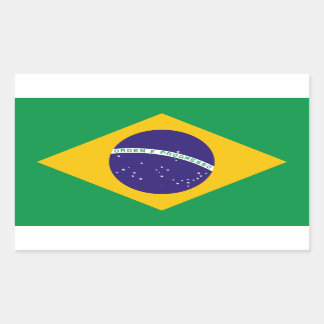 Sticker Rectangulaire Drapeau brésilien