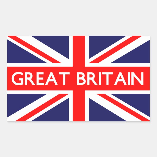 Sticker Rectangulaire Drapeau britannique (Devant)