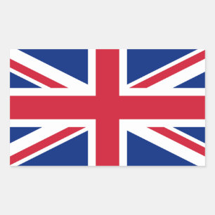 Sticker Rectangulaire Drapeau britannique/britannique