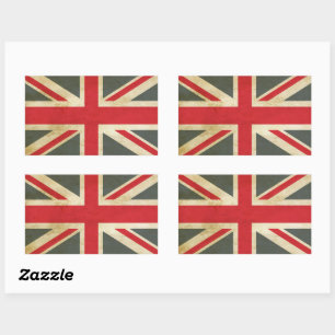 Sticker Rectangulaire Drapeau britannique vintage Union Jack