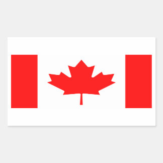 Sticker Rectangulaire Drapeau canadien