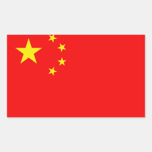 Sticker Rectangulaire Drapeau chinois