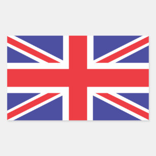 Sticker Rectangulaire Drapeau classique Union Jack British (UK)