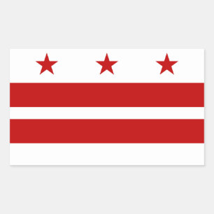 Sticker Rectangulaire Drapeau classique Washington D.C.
