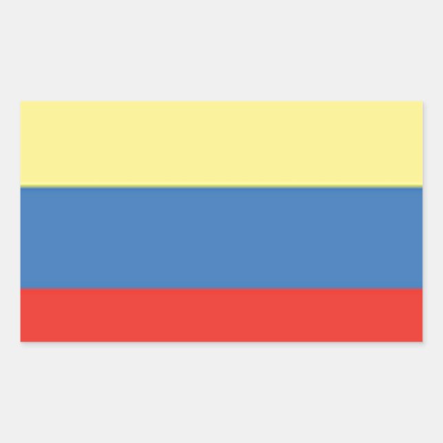 Sticker Rectangulaire Drapeau Colombie (Devant)