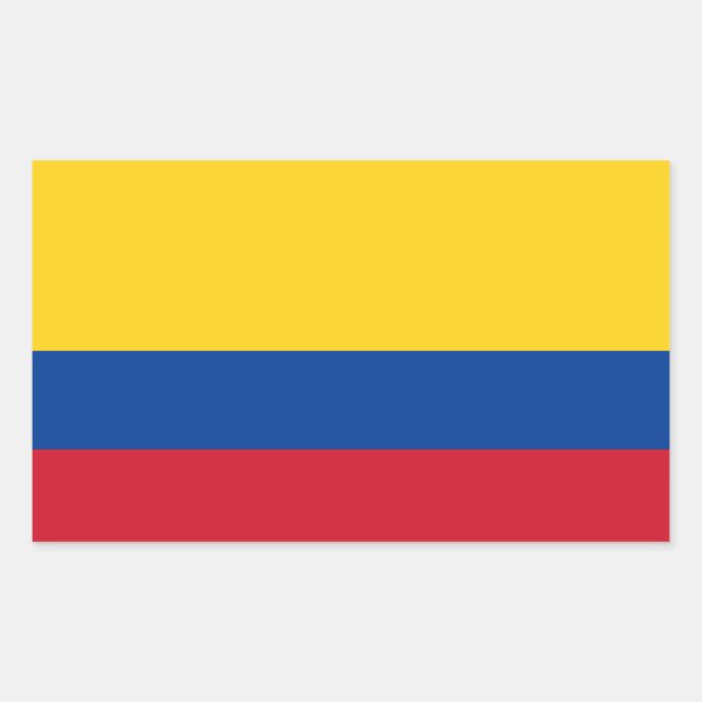 Sticker Rectangulaire Drapeau Colombie (Devant)